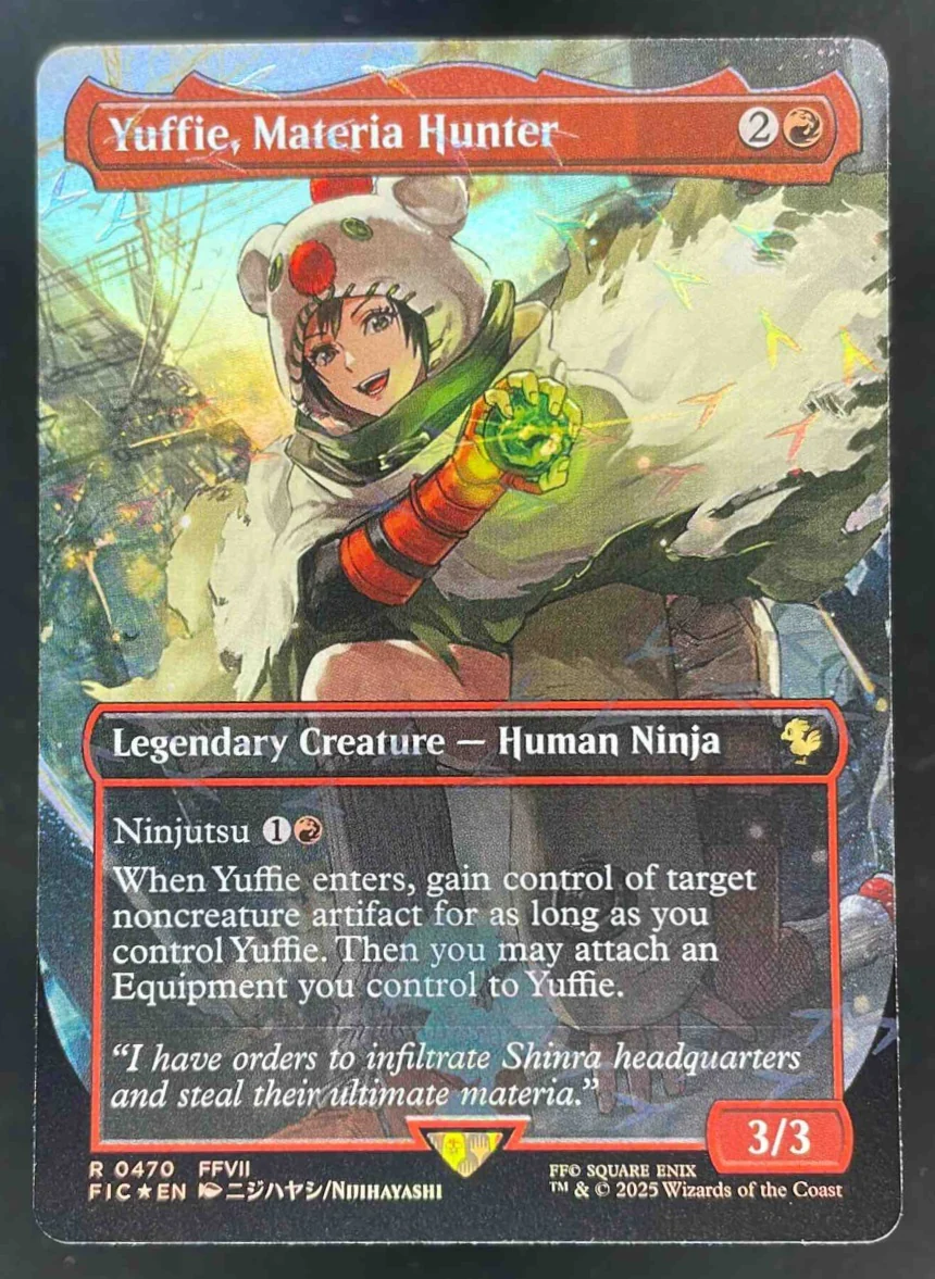 Yuffie, Materia Hunter Borderless Chocobo Foil FINAL FANTASY Magic The Gathering