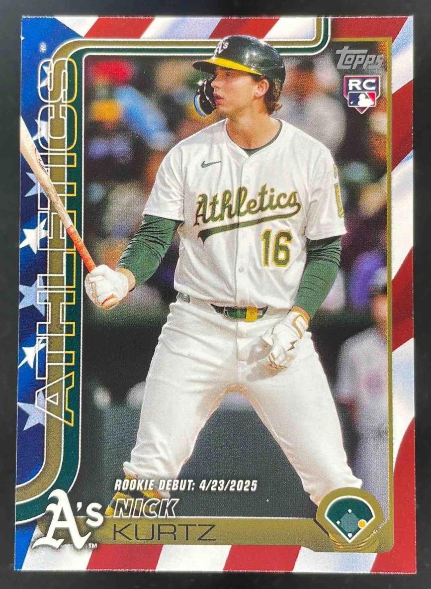 2025 Topps Update Independence Day #US197 Nick Kurtz RC Rookie Debut /76