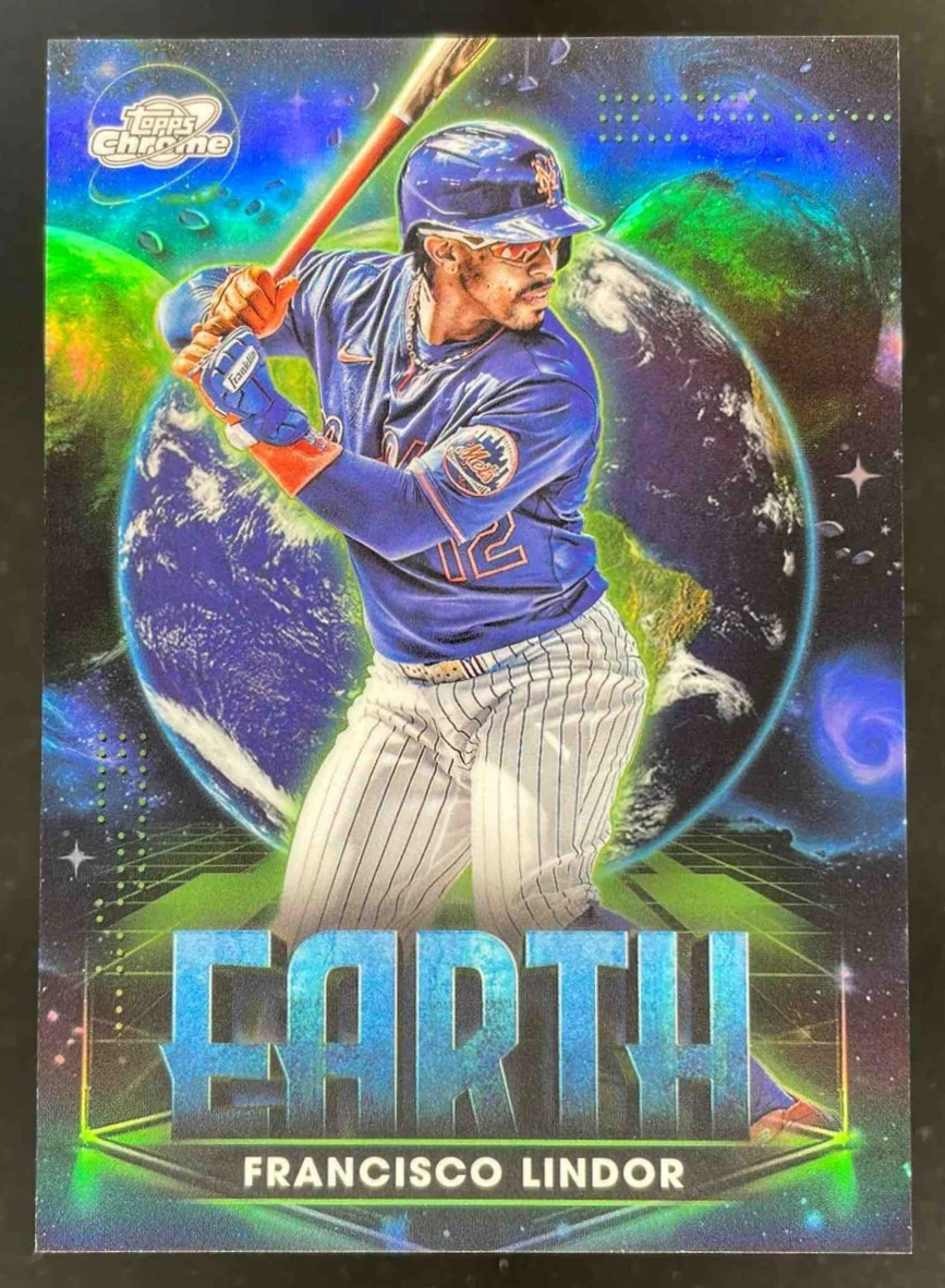 2025 Topps Cosmic Chrome Planetary Pursuit Earth #PPE-4 Francisco Lindor