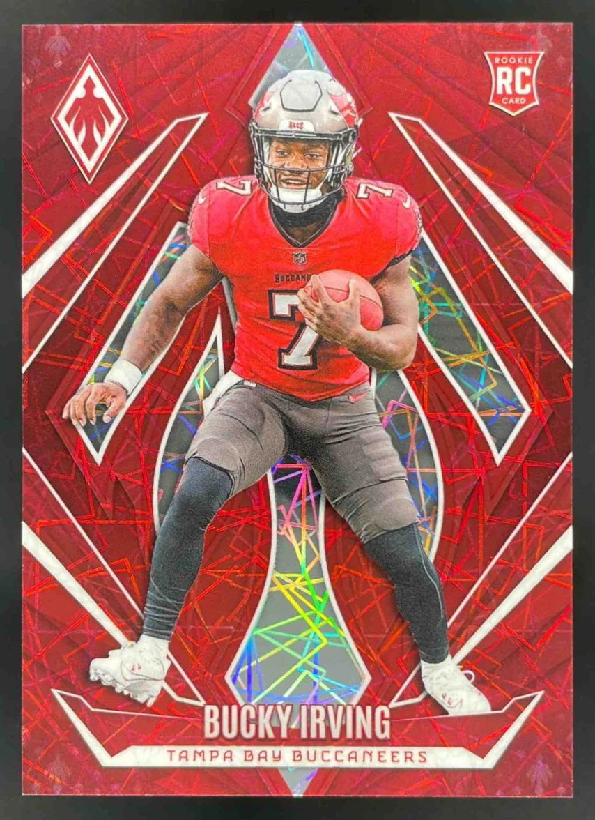 2024 Panini Phoenix Red Lazer #166 Bucky Irving RC /199