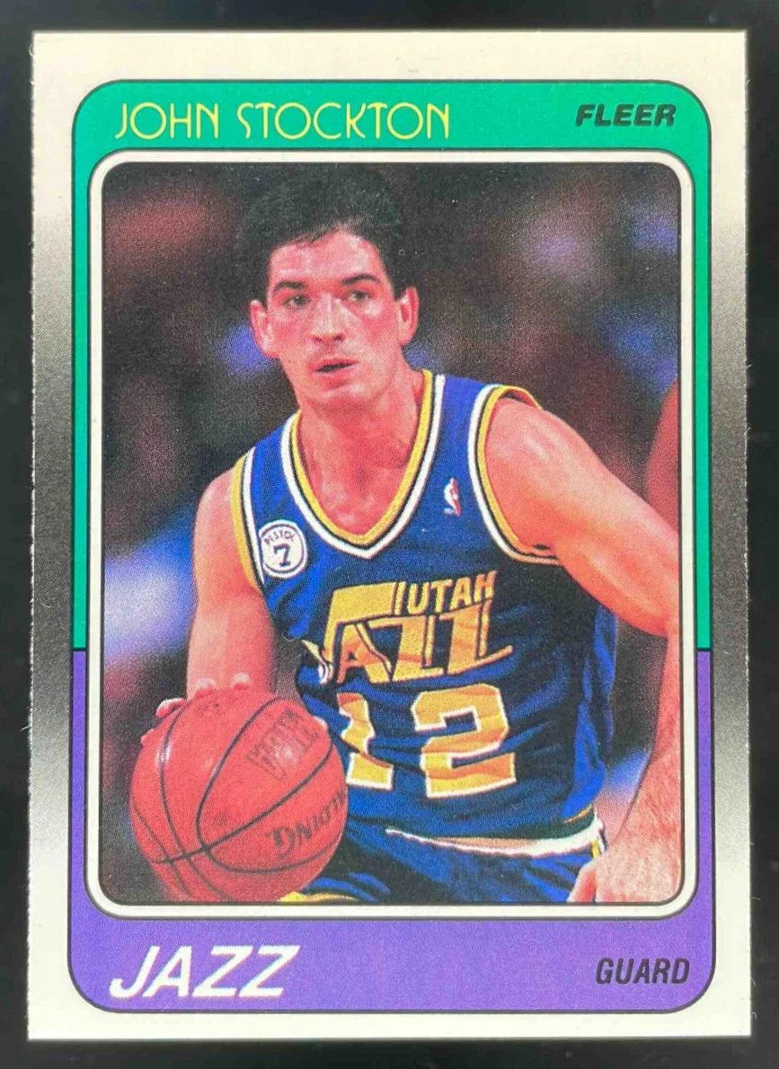 1988-89 Fleer #115 John Stockton RC