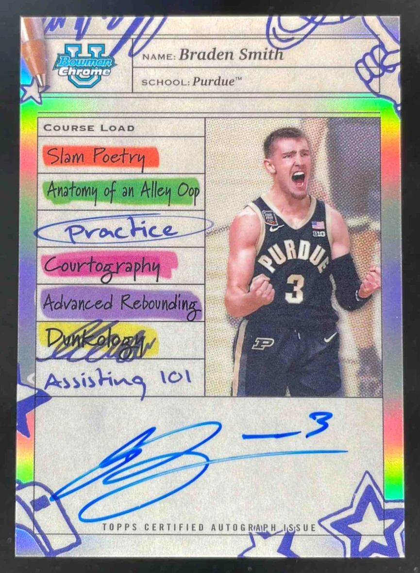 2024 Bowman University Chrome Course Load Autographs #CLA-BS Braden Smith Auto