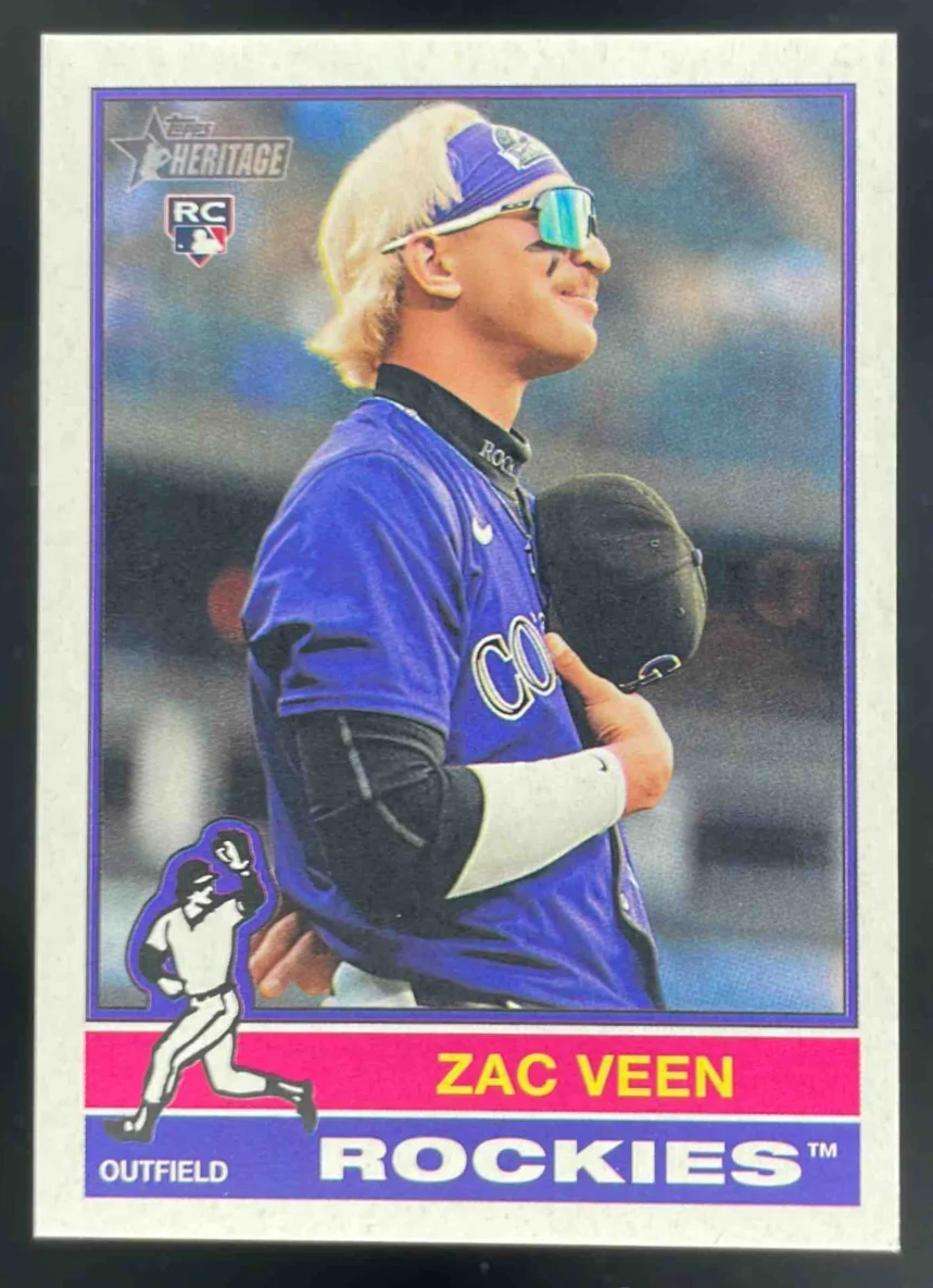 2025 Topps Heritage High Number Image Variations #557 Zac Veen RC