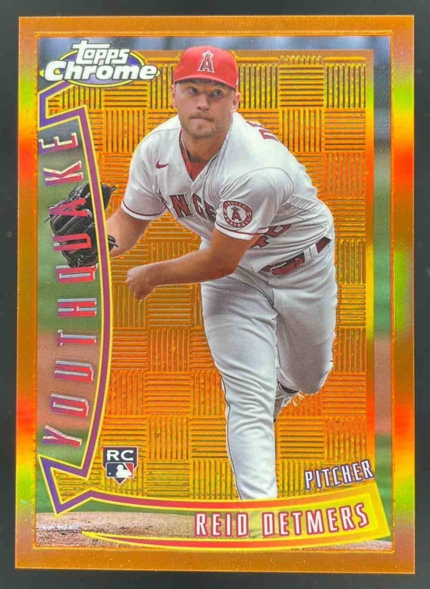 2022 Topps Chrome Sonic 1996 Youthquake Orange #YQ-12 Reid Detmers RC /25