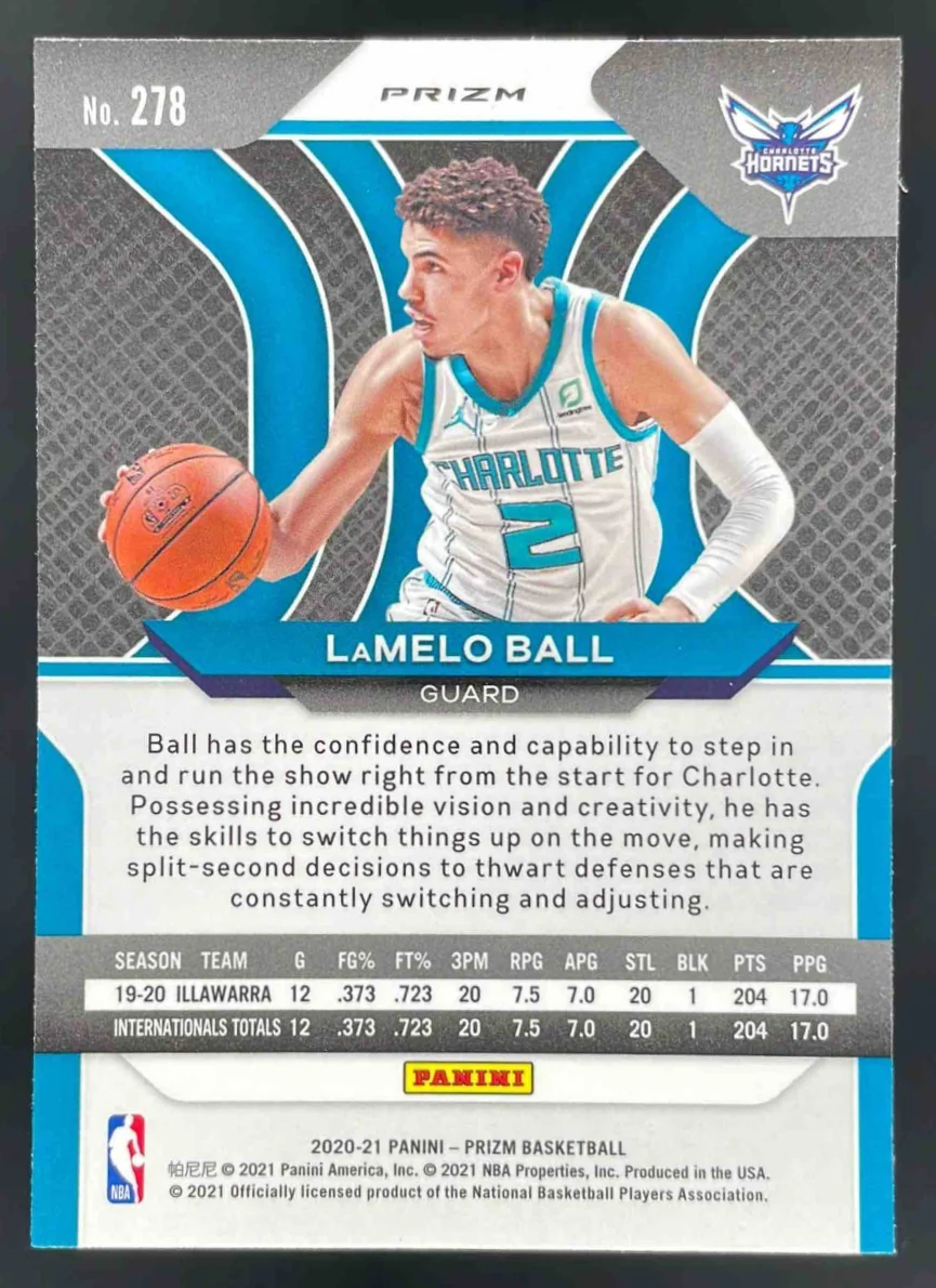 2020-21 Panini Prizm Green Prizms #278 LaMelo Ball RC - Image 2