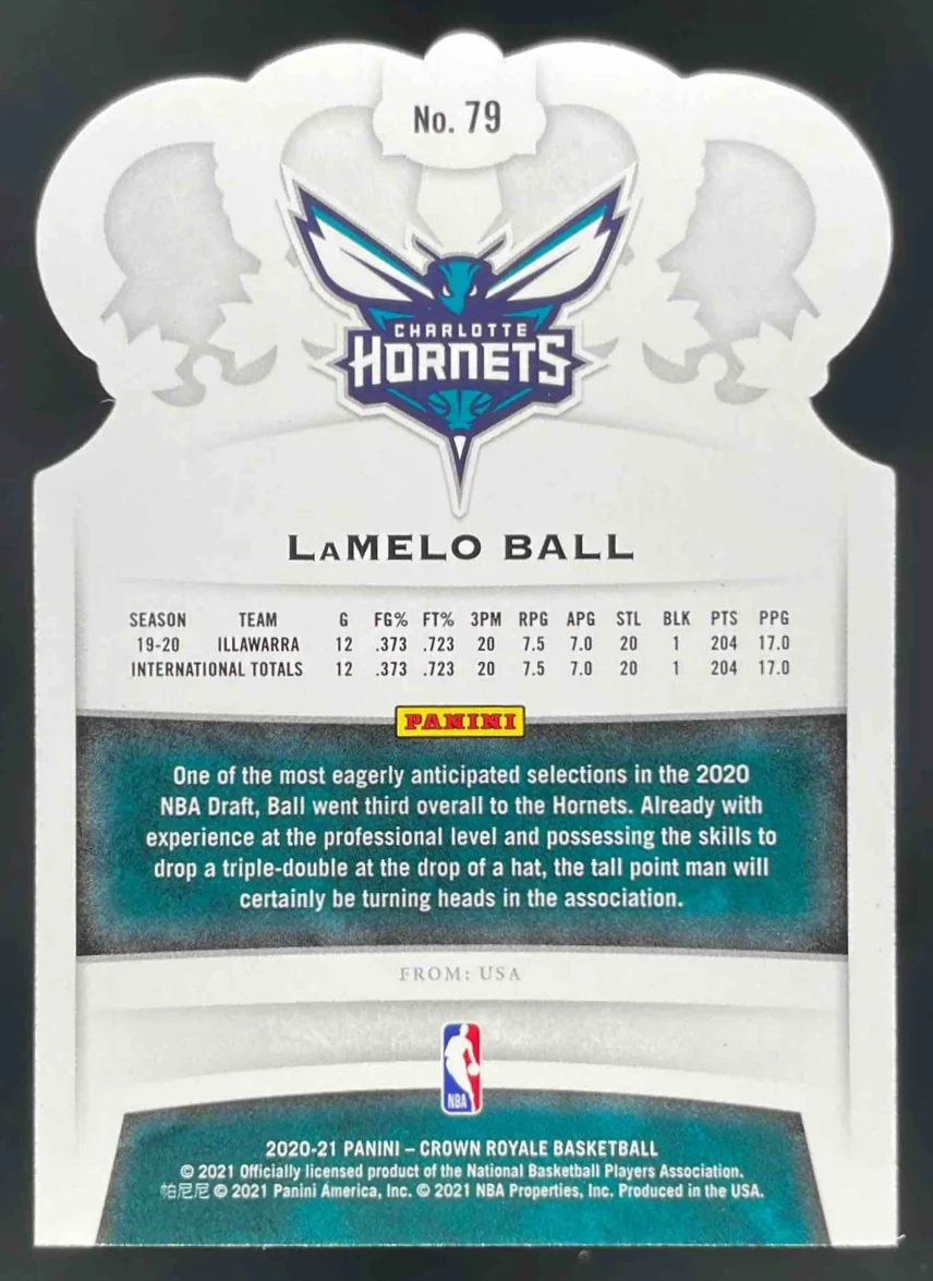 2020-21 Panini Crown Royale #79 LaMelo Ball RC - Image 2