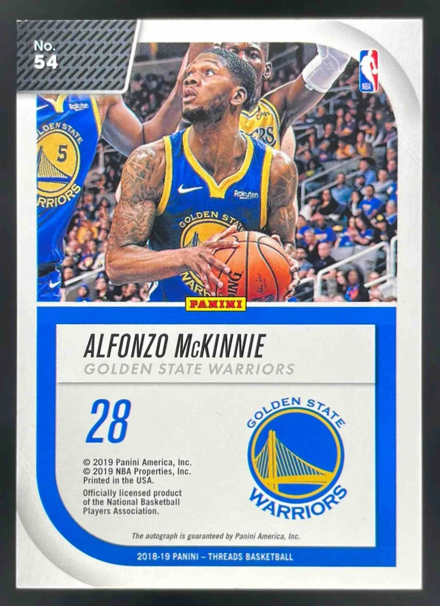 2018-19 Panini Threads Signage Gold #54 Alfonzo McKinnie Auto /25 - Image 2