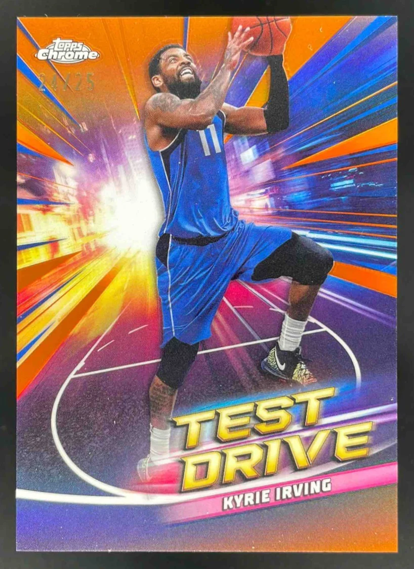 2024-25 Topps Chrome Test Drive Orange Refractor #TD-7 Kyrie Irving /25