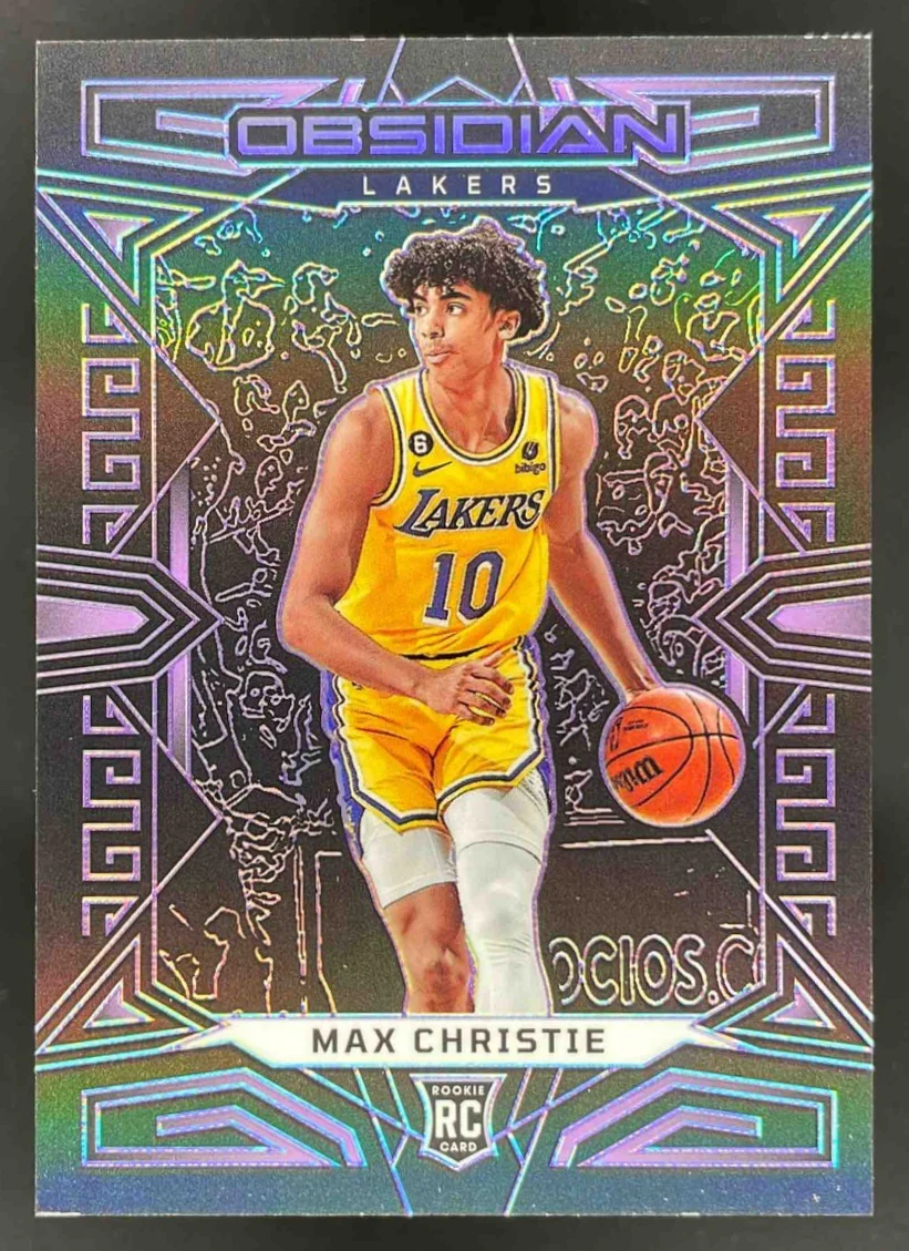 2022-23 Panini Obsidian Electric Etch Purple #196 Max Christie RC /99