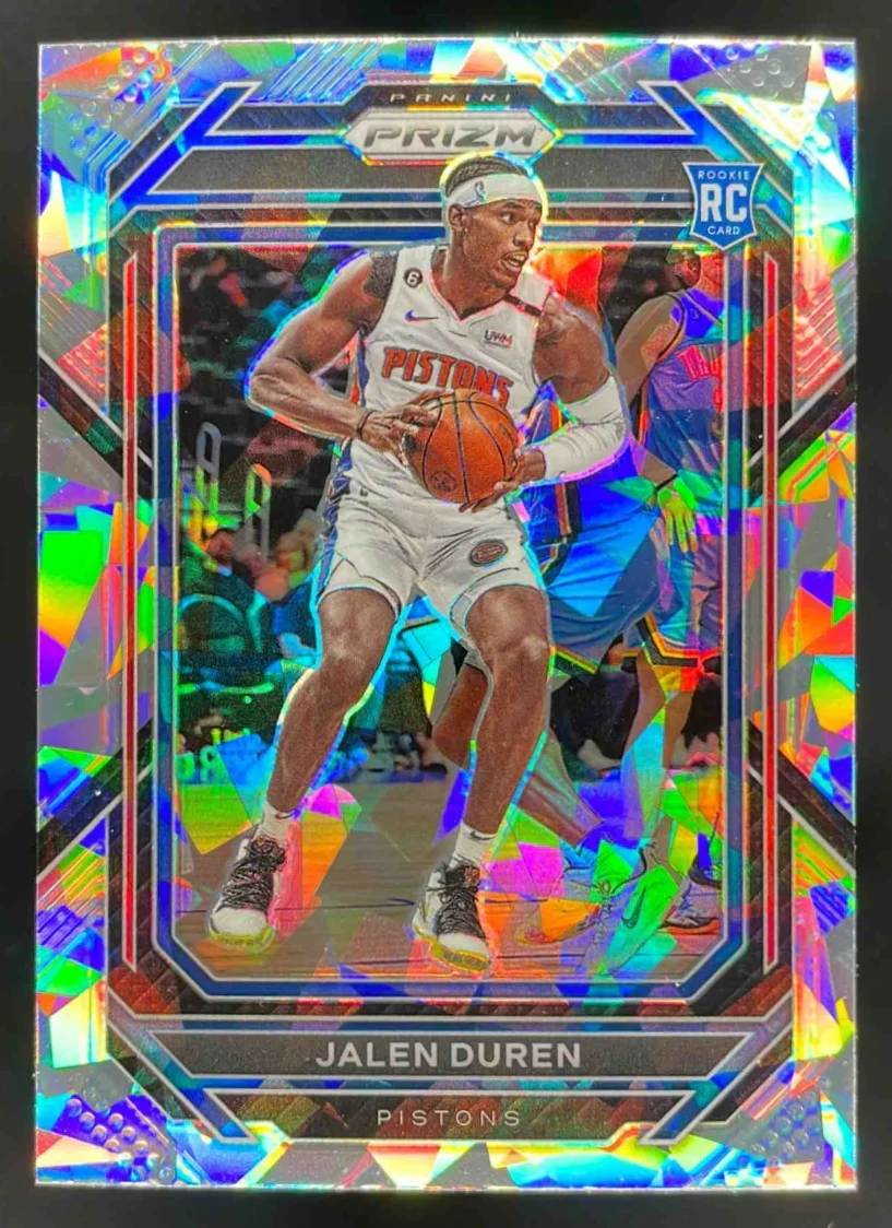 2022-23 Panini Prizm Prizms Ice #239 Jalen Duren RC