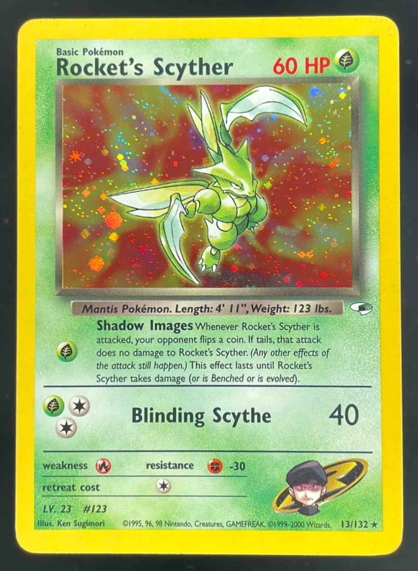 2000 Pokemon Gym Heroes #13/132 Rocket's Scyther Holo