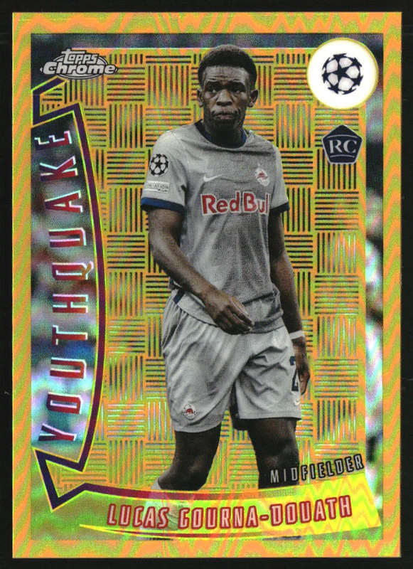 2022 Topps Chrome UEFA Club Youthquake Gold Lucas Gourna-Douath RC /50