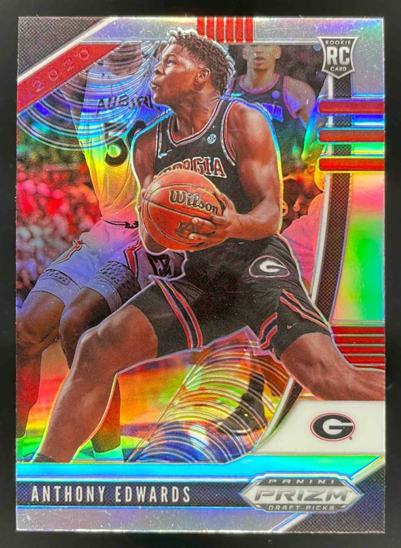 2020-21 Panini Prizm Draft Picks Collegiate Silver Prizm #1 Anthony Edwards RC