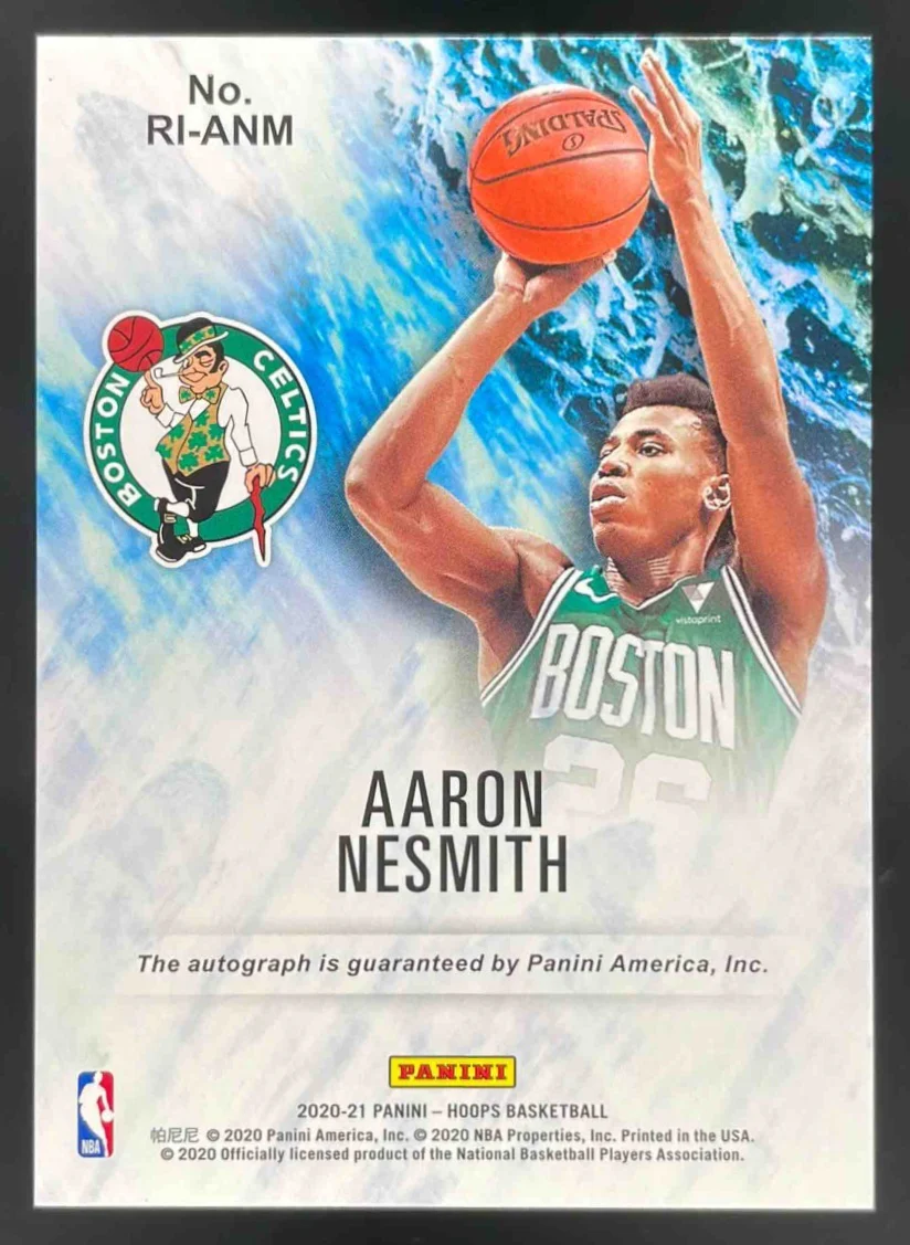 2020-21 Panini Hoops Rookie Ink #RI-ANM Aaron Nesmith RC Auto - Image 2