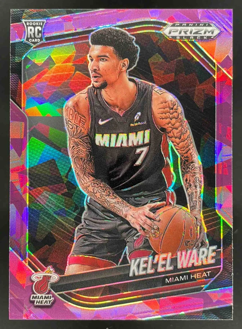2024-25 Panini Prizm Black Purple Ice Prizms #156 Kel'el Ware RC /149