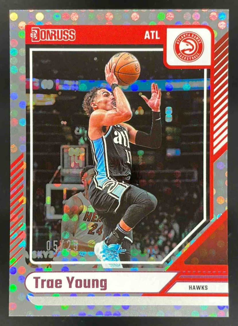2024-25 Panini Donruss Pink Disco #93 Trae Young /25
