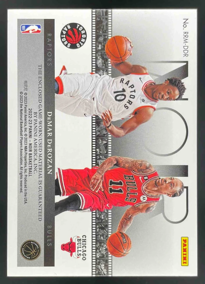 2022-23 Panini Noir Reel to Reel Memorabilia #RRM-DDR DeMar DeRozan /99 - Image 2