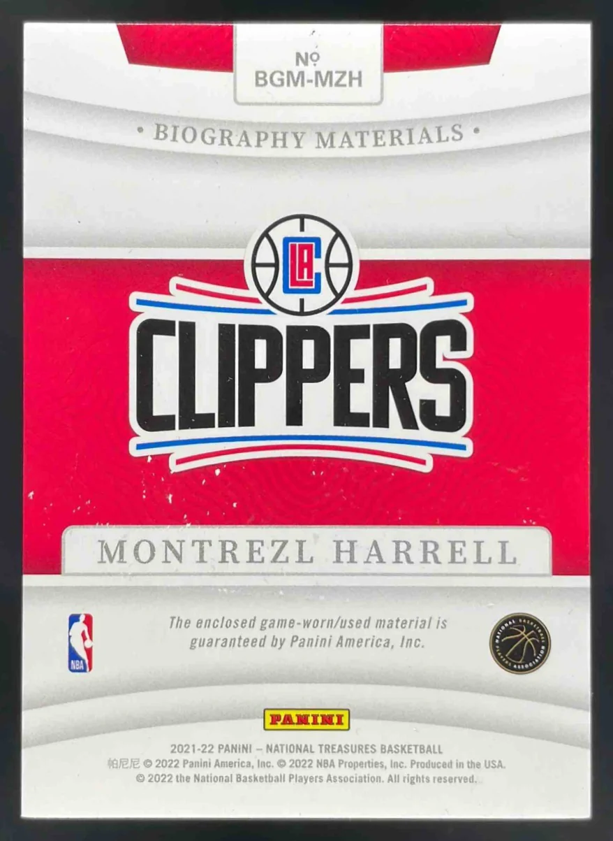 2021 National Treasures Biography Materials Prime #BGM-MZH Montrezl Harrell /25 - Image 2