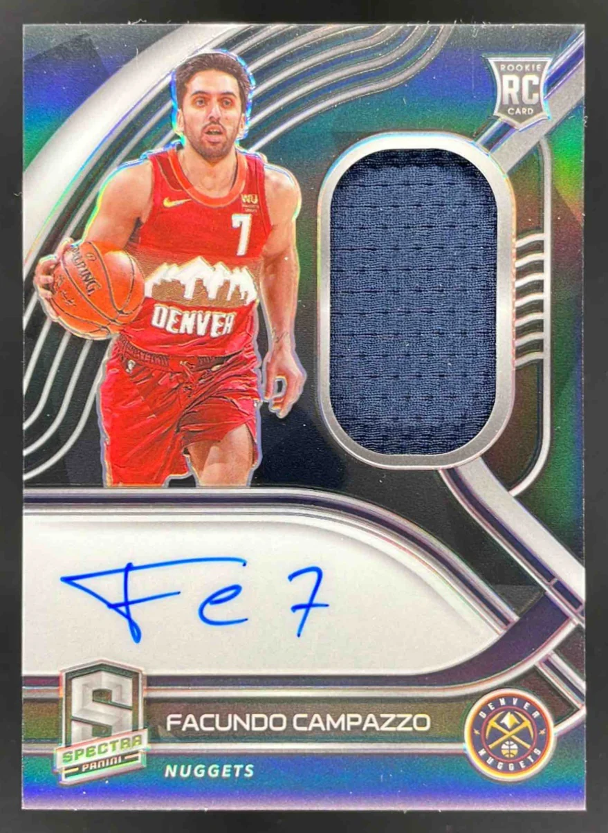 2020 Panini Spectra #180 Facundo Campazzo Rookie Jersey Autograph RC Auto /149