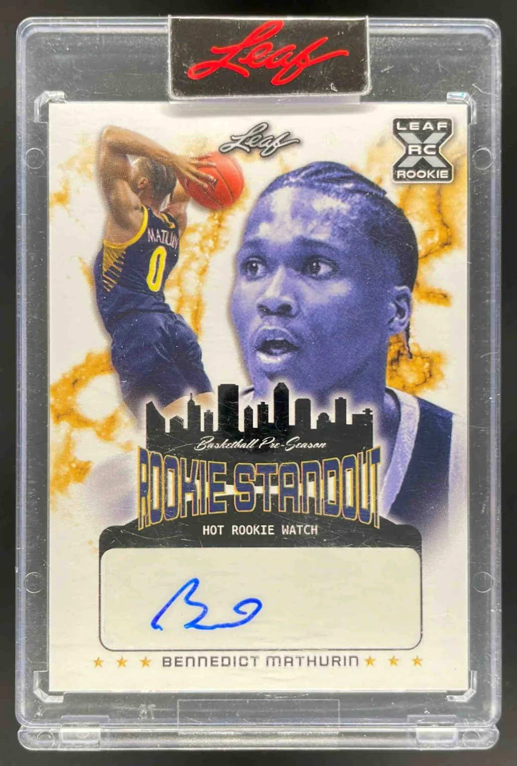 2022 Leaf Rookie Standout Rookie Autograph #BM1 Bennedict Mathurin RC Auto /329