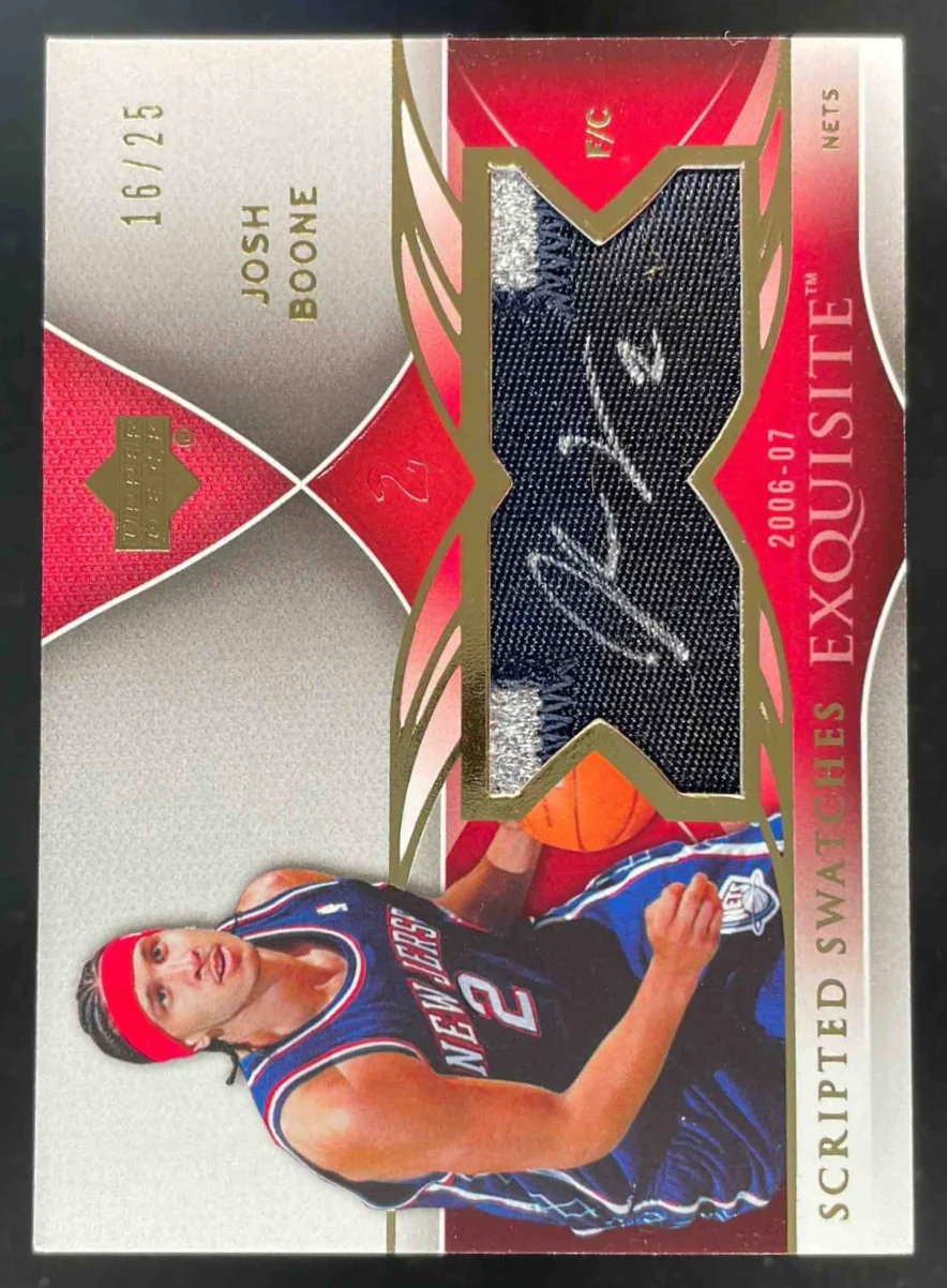 2006 Exquisite Collection Scripted Swatches #JB Josh Boone Autograph RC Auto /25