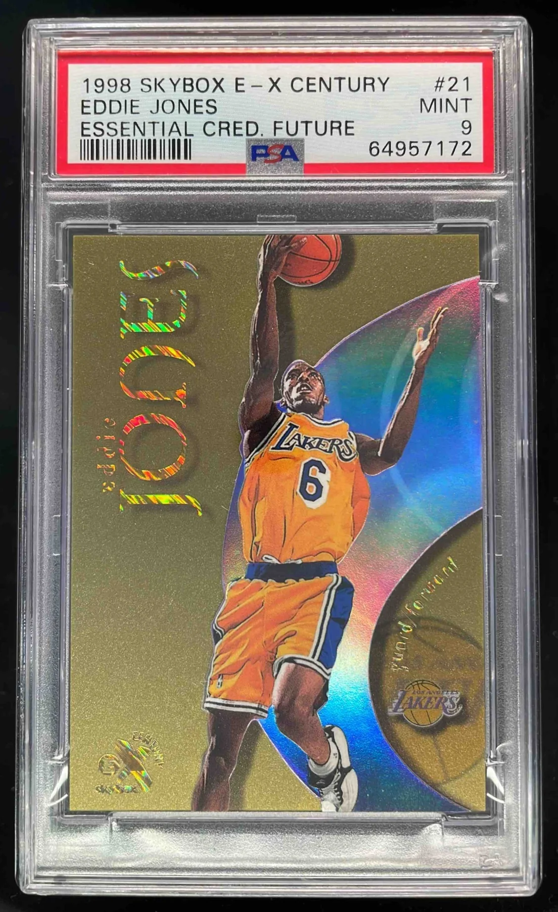 1998-99 Skybox x E-X Century Essential Credentials Future Eddie Jones /70 PSA 9