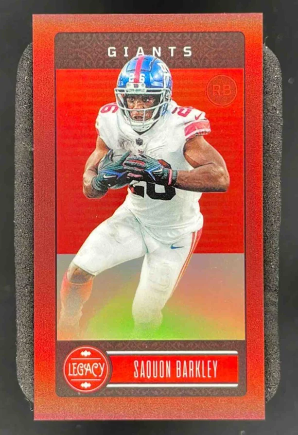2023 Panini Legacy Premium Edition Ruby Mini #74 Saquon Barkley /50