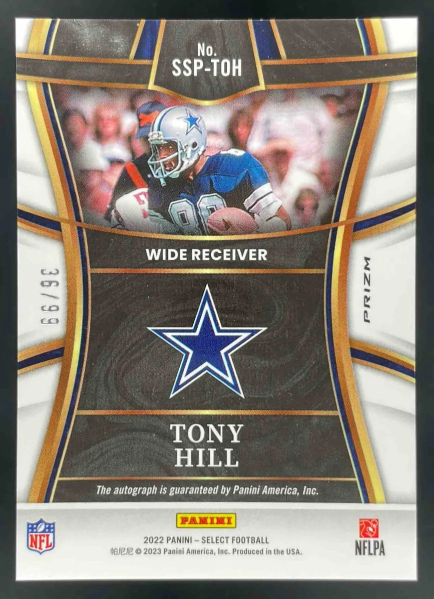 2022 Panini Select Signatures Blue Prizm #SSP-TOH Tony Hill Autograph Auto /99 - Image 2