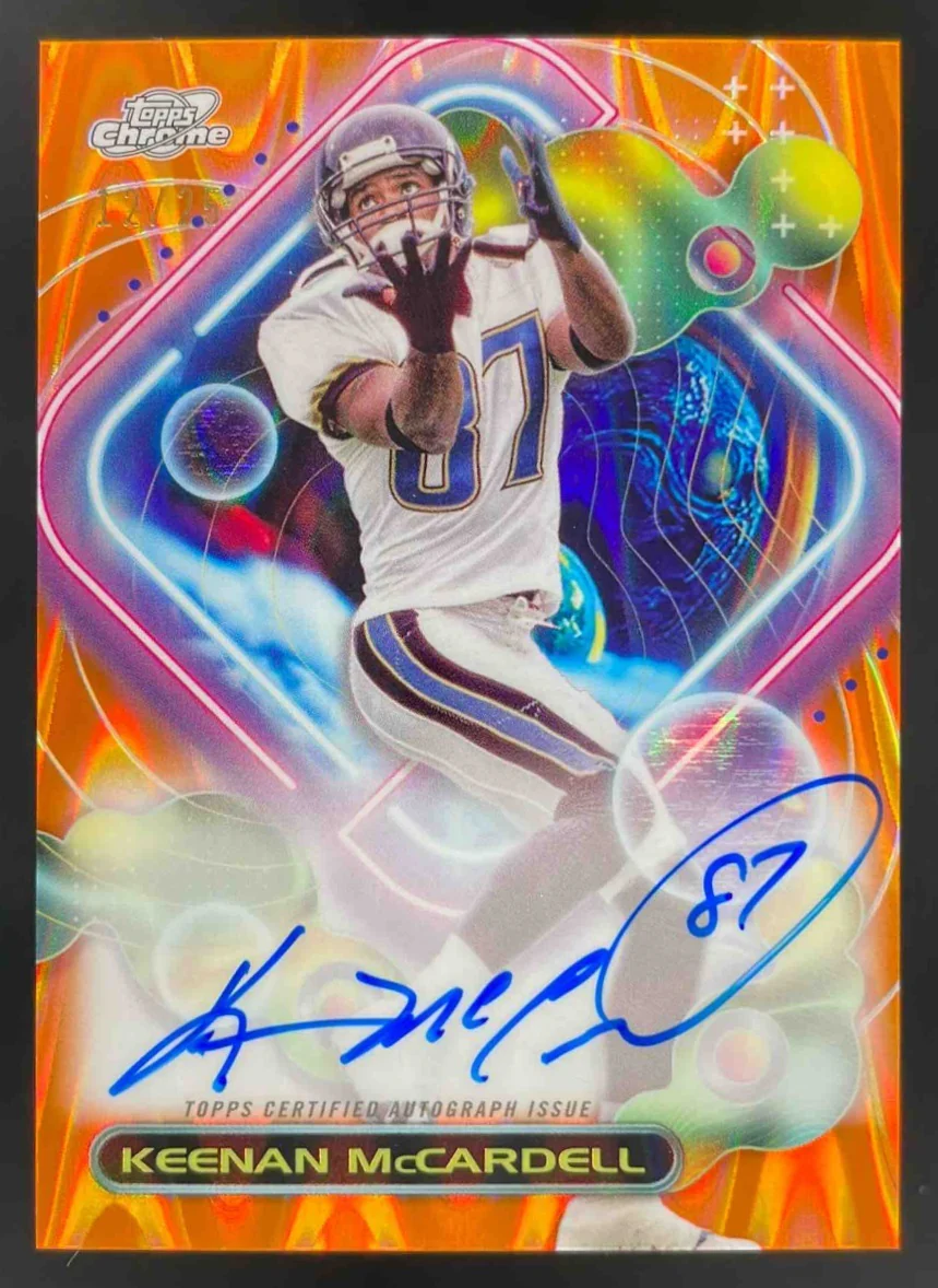 2023 Topps Composite Cosmic Chrome Orange Galactic #KM Keenan McCardell Auto /25
