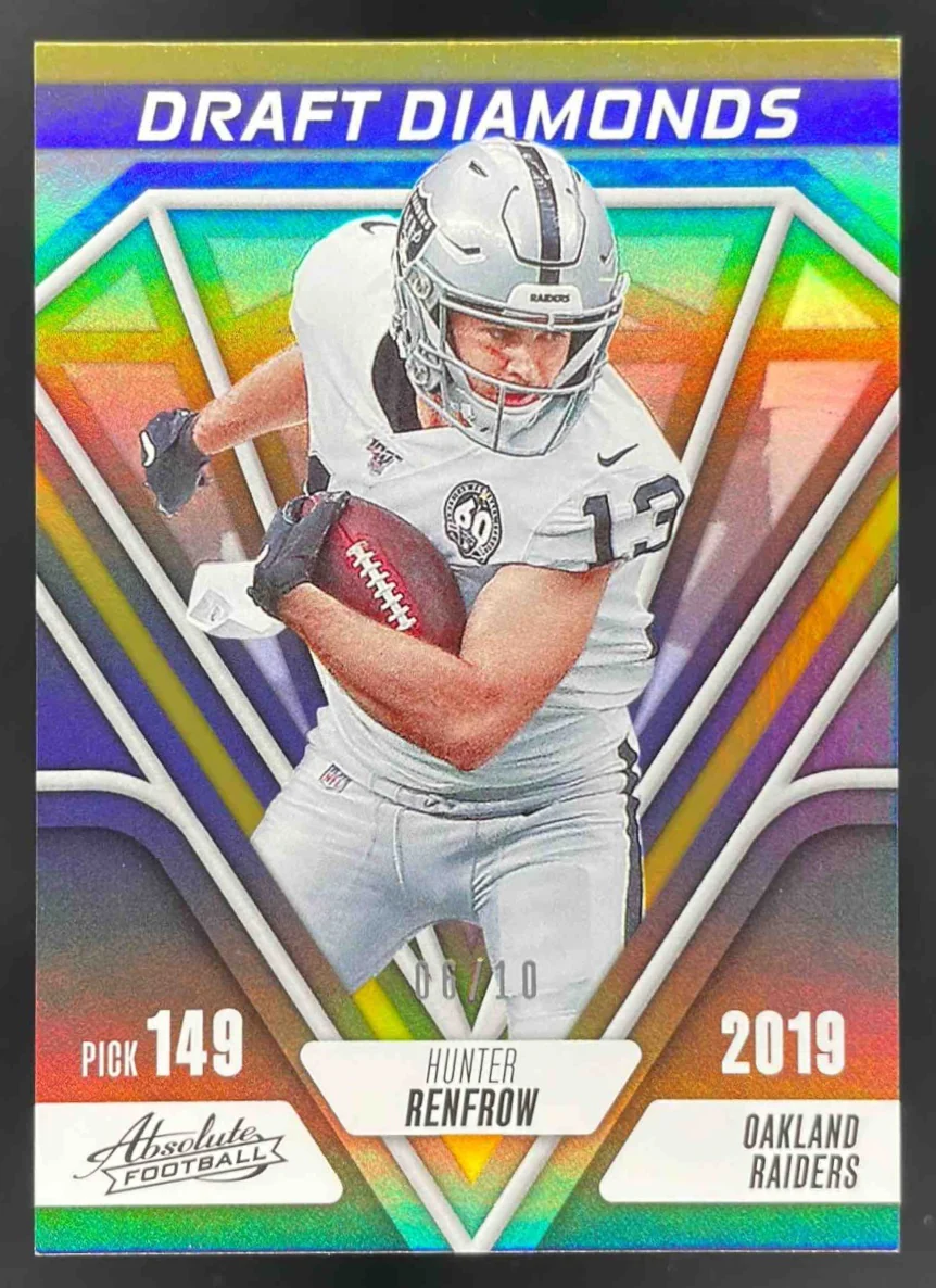 2023 Panini Absolute Draft Diamonds Spectrum Gold #DD-4 Hunter Renfrow /10