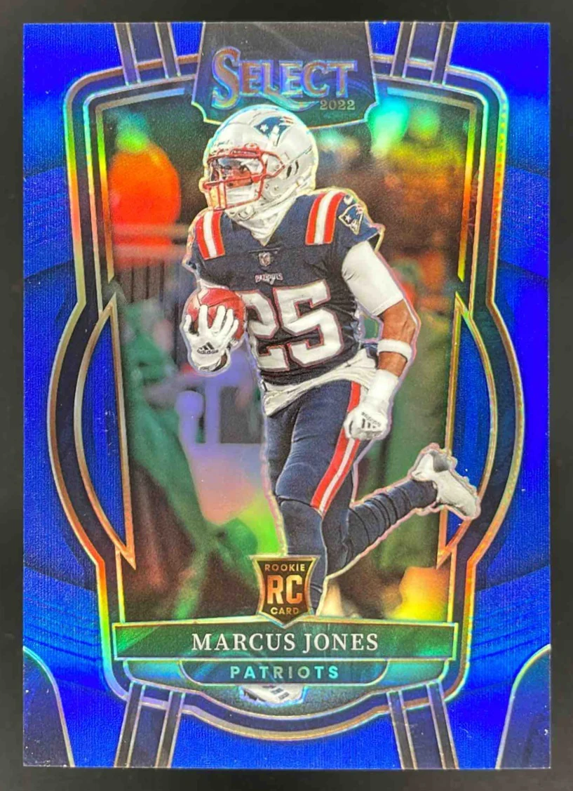 2022 Panini Select Blue Prizm #234 Marcus Jones Club RC /99