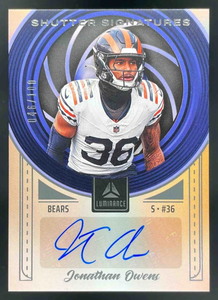 2025 Panini Luminance Shutter Signatures #SS-JOW Jonathan Owens Auto /100