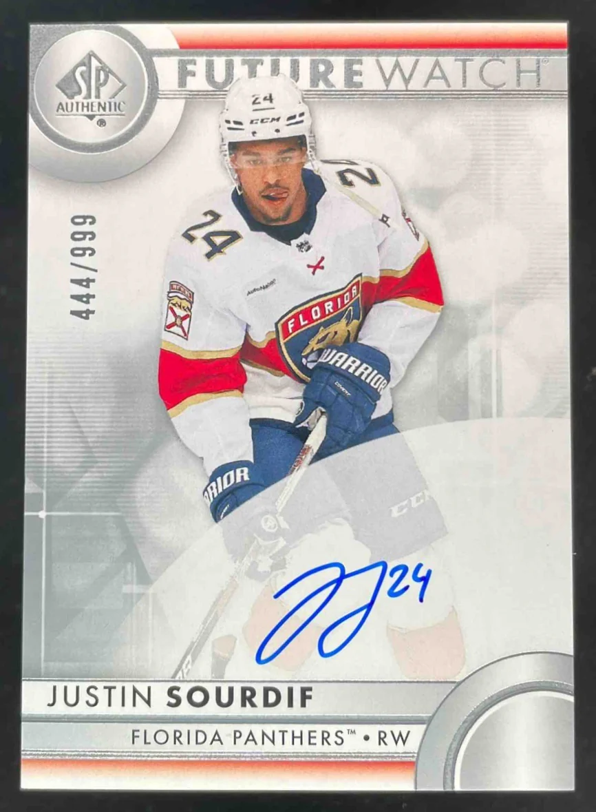 2023-24 SP Authentic #189 Justin Sourdif Autograph RC Future Watch Auto /999