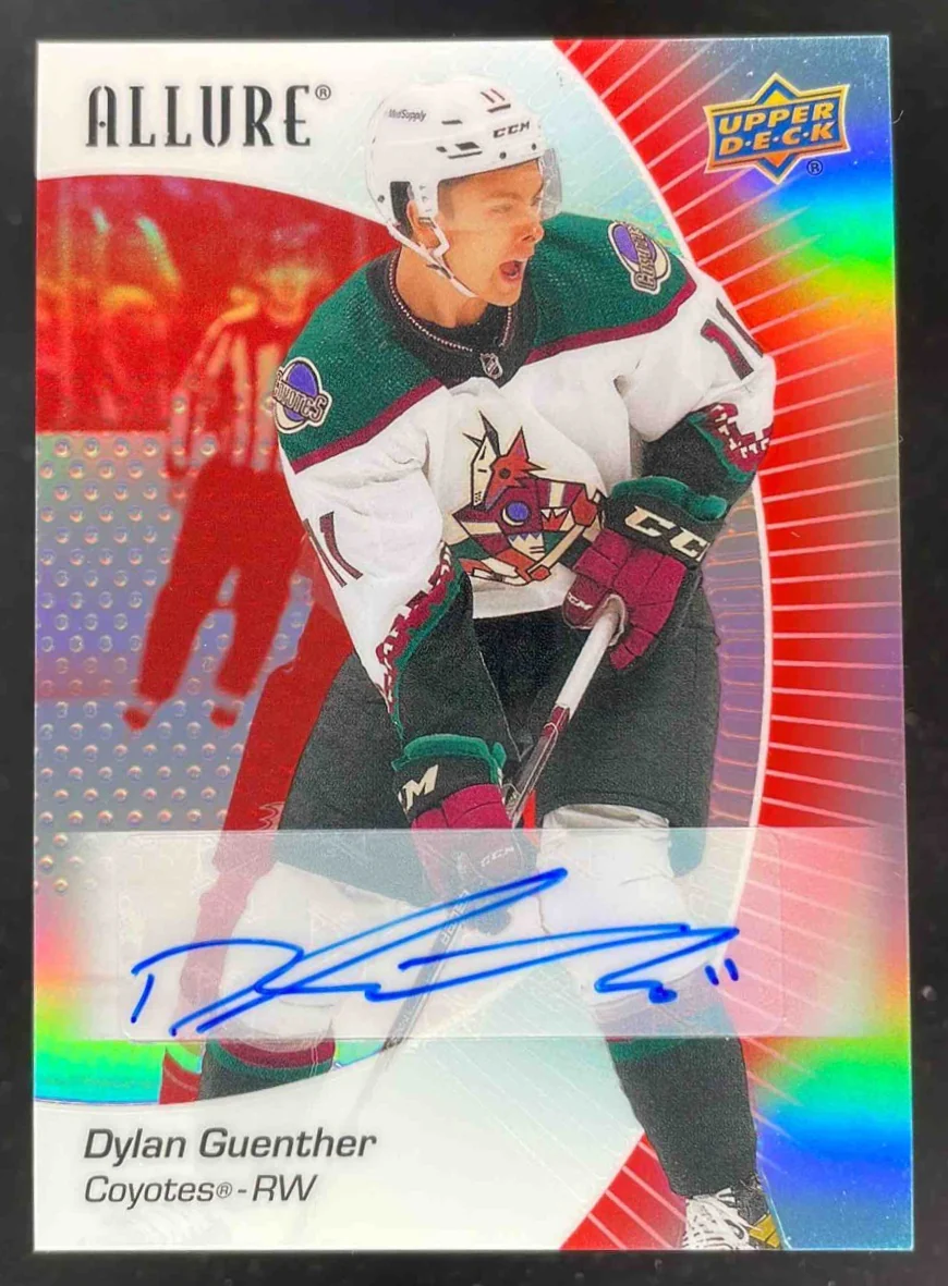 2023-24 Upper Deck Allure Red Rainbow Auto #71 Dylan Guenther Auto
