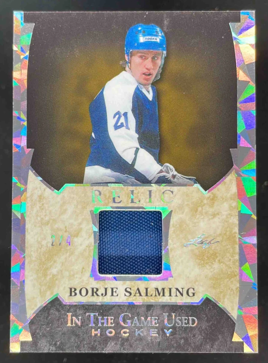 2023 Leaf In The Game Relic Silver Crystal Borje Salming /4