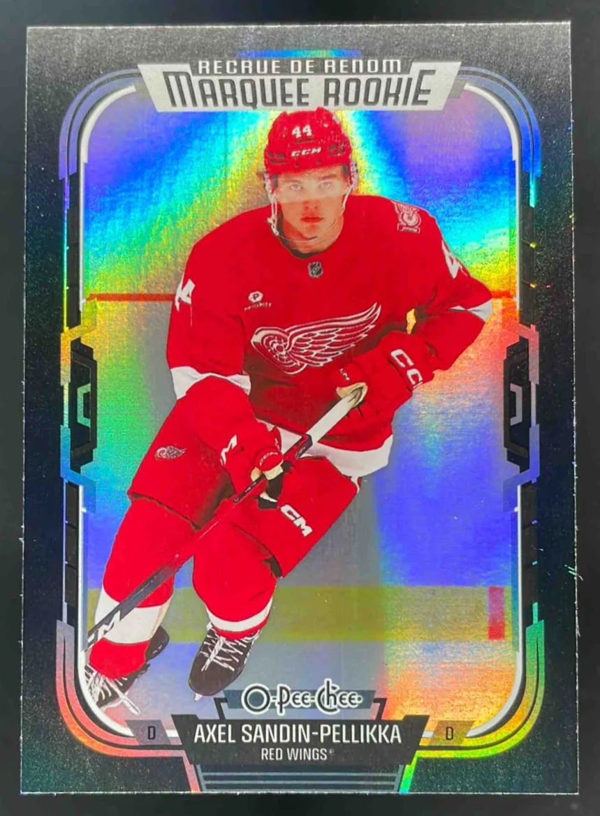 2025-26 O-Pee-Chee Rainbow Foil Black #585 Axel Sandin-Pellikka RC Rookie /100