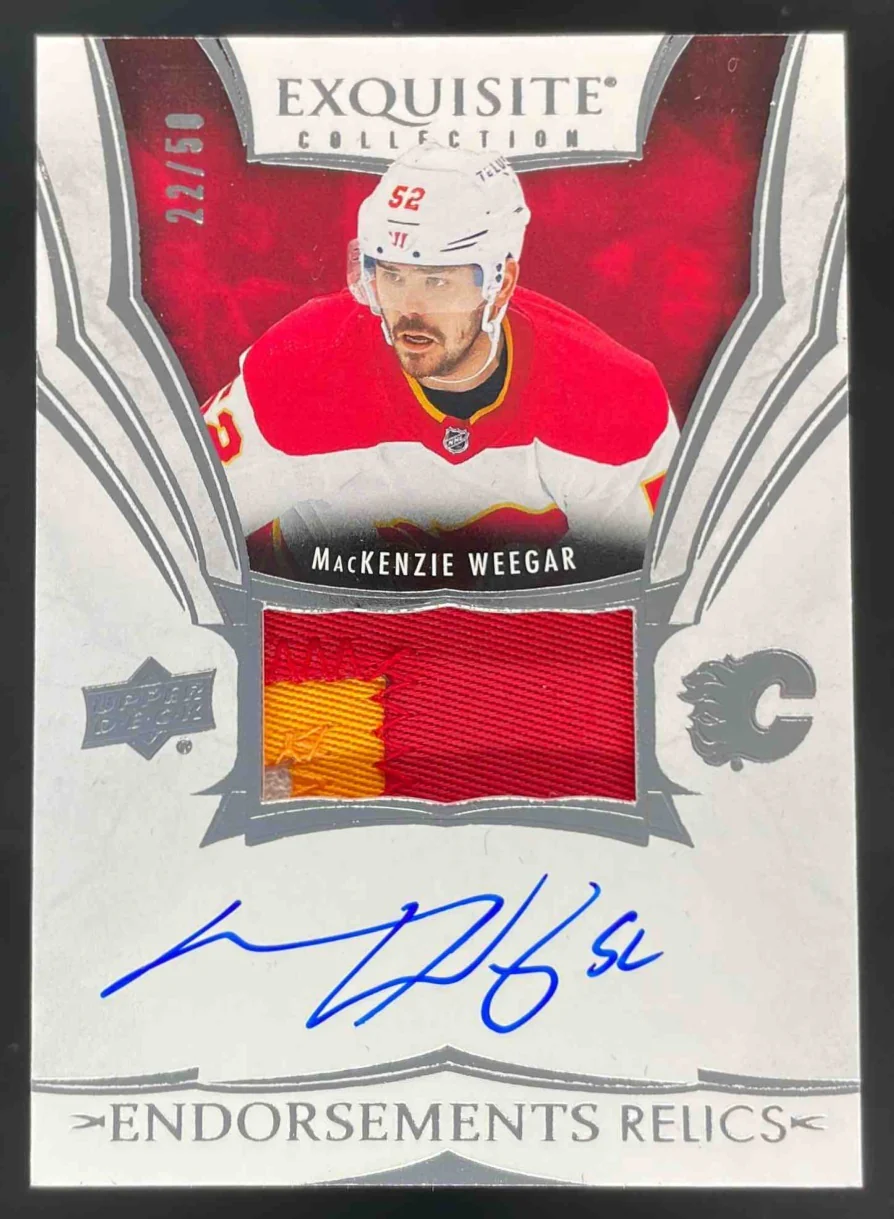 2024 The Cup Exquisite Collection Endorsements Relics MacKenzie Weegar Auto /50