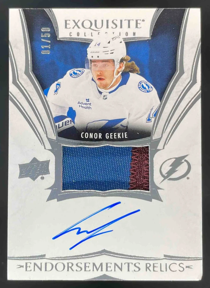 2024 The Cup Exquisite Collection Endorsements Relics #CG Conor Geekie Auto /50