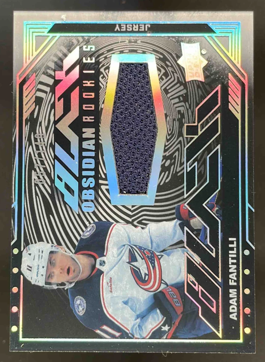2023-24 Upper Deck SPx UD Black Obsidian Rookie Jerseys Adam Fantilli RC /149