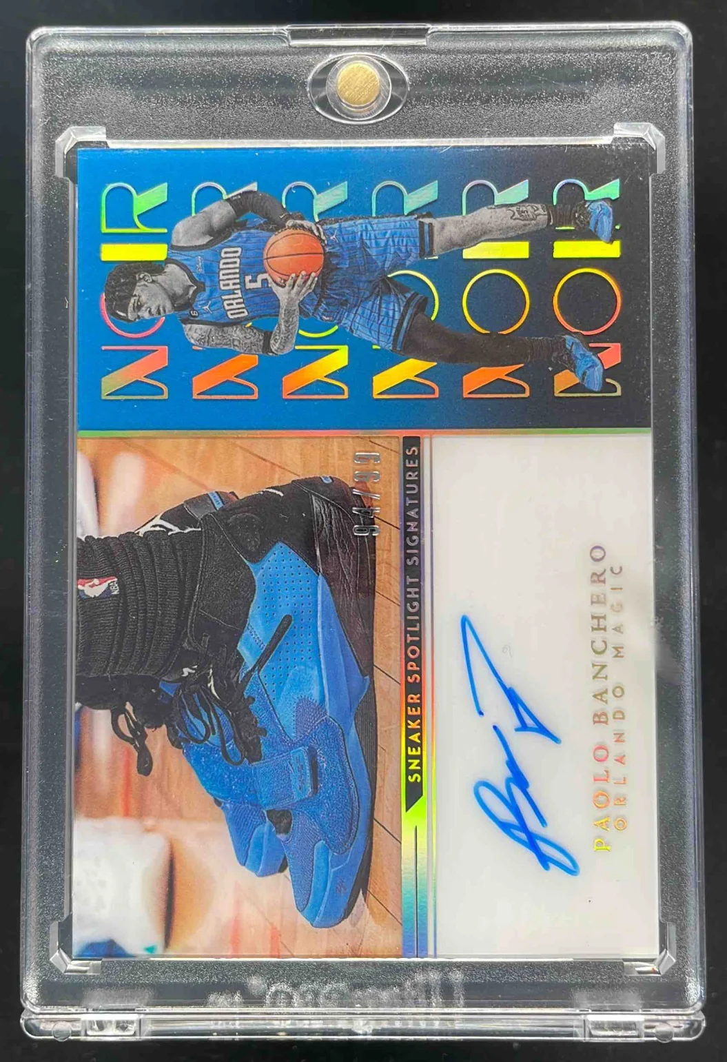 2022 Panini Noir Sneaker Spotlight Signatures #SSS-PBA Paolo Banchero Auto /99