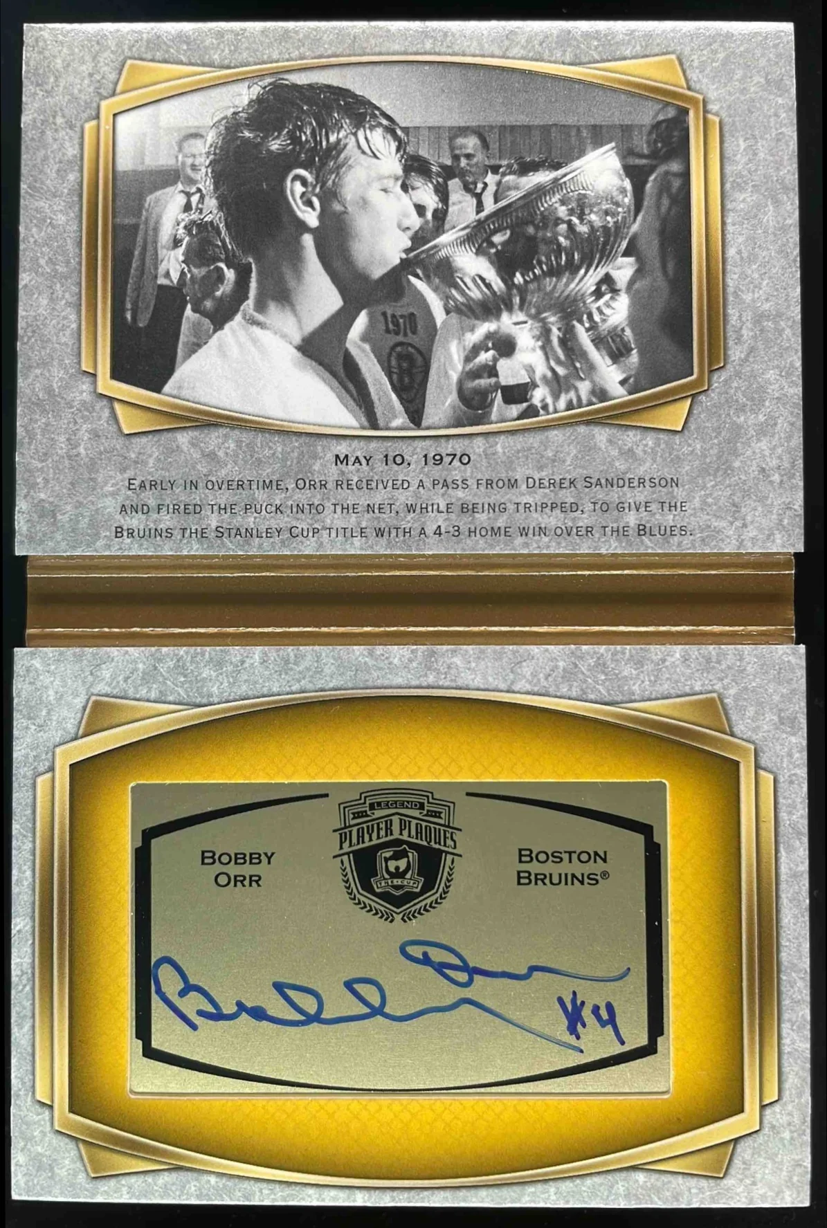 2021 The Cup Player Plaques Booklets #PP-BO Bobby Orr Auto /25