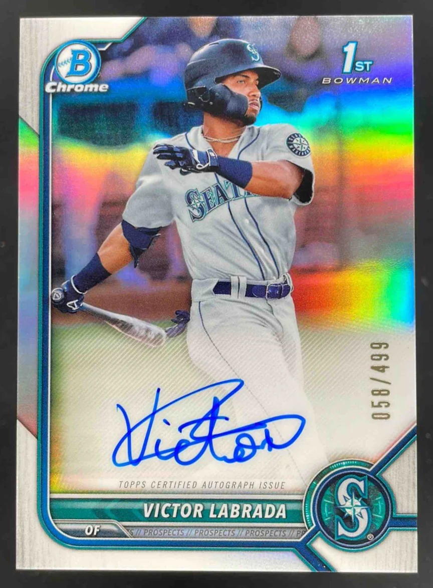 2022 Bowman Chrome Refractor #CPA-VL Victor Labrada Autograph RC Auto /499