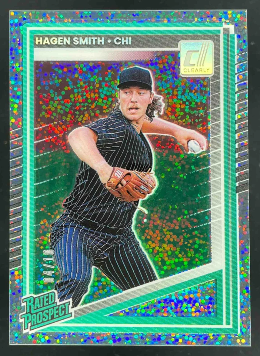 2025 Panini Donruss Clearly Rated Prospects Gold #160 Hagen Smith /10