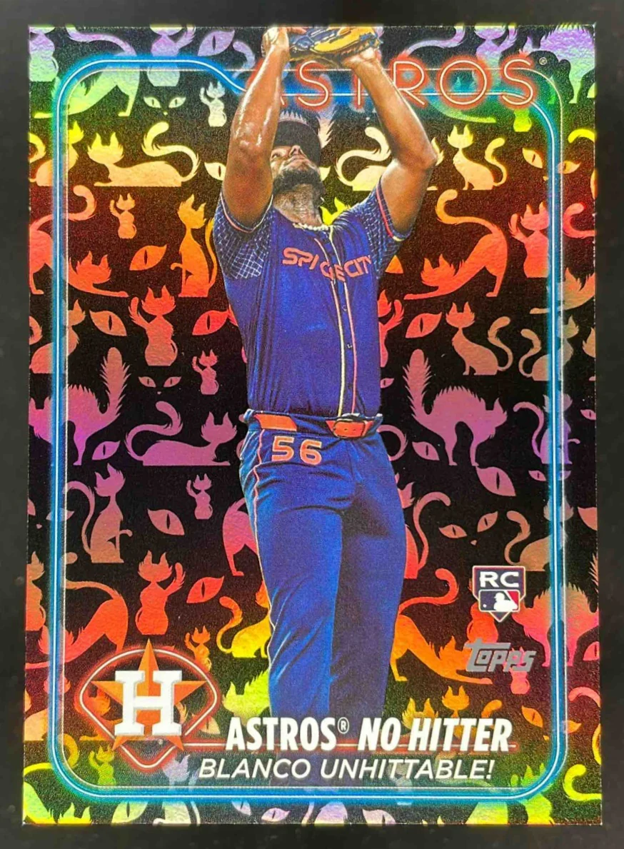 2024 Topps Update Holiday Black Cat #US184 Ronel Blanco Season Highlight RC /10