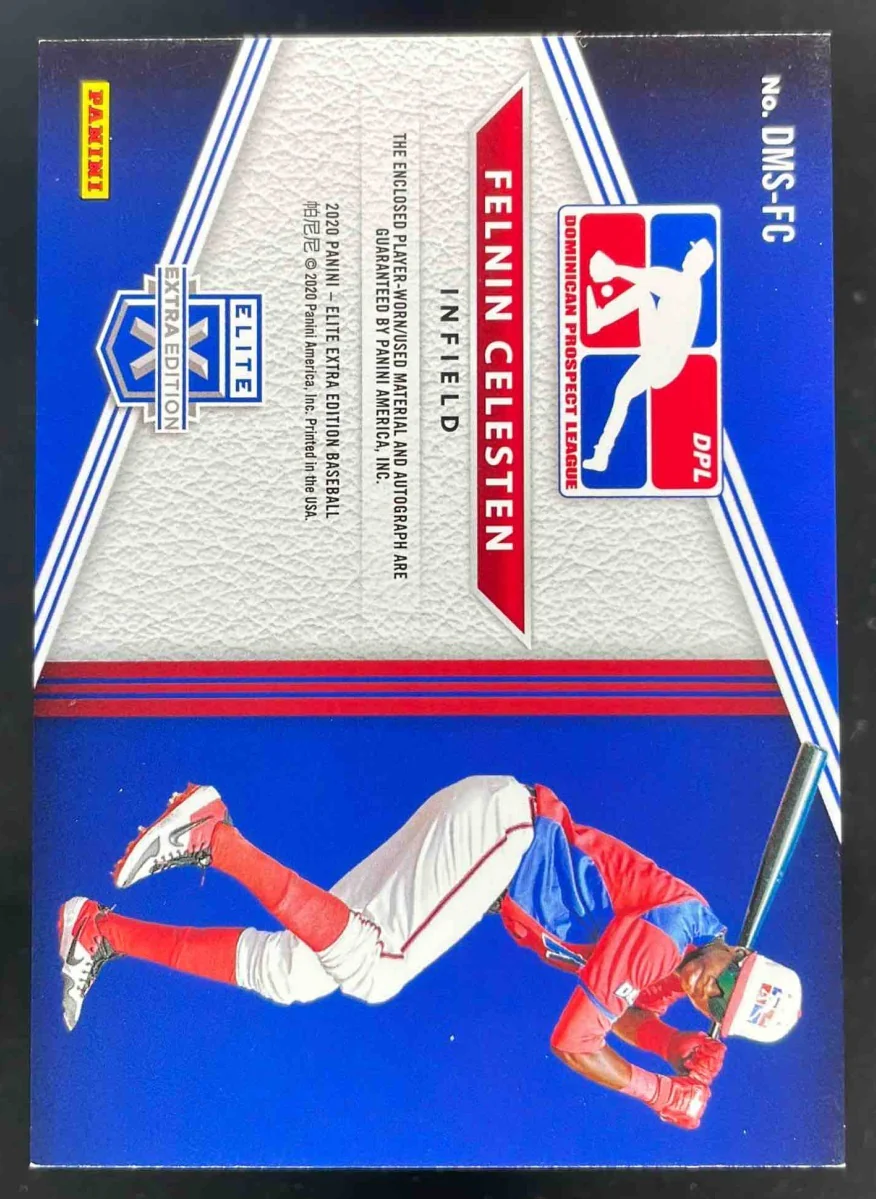 2020 Panini Elite Extra Edition DPL Material Orange Felnin Celesten Auto /125 - Image 2