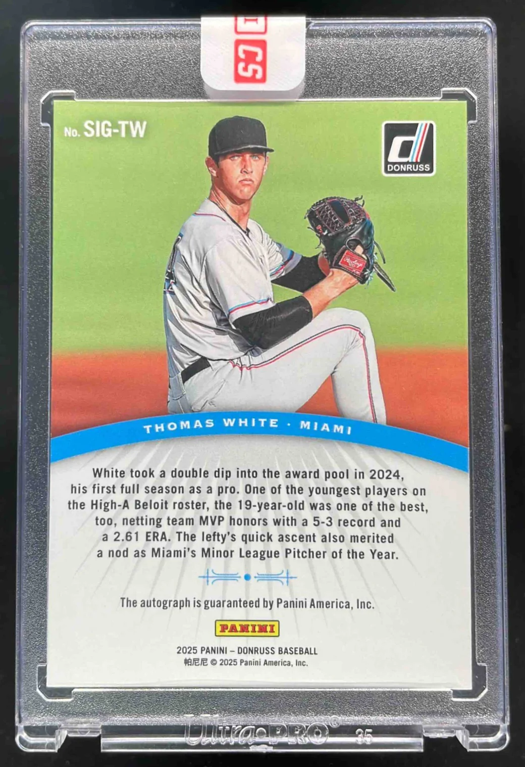 2025 Panini Donruss Retro 1997 Donruss Signature Series #16 Thomas White Auto - Image 2