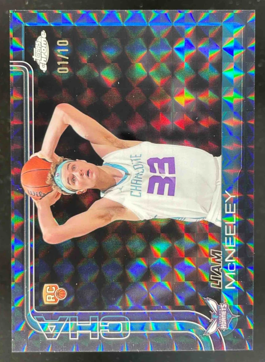 2025-26 Topps Chrome Geometric Black Refractor #279 Liam McNeeley RC /10