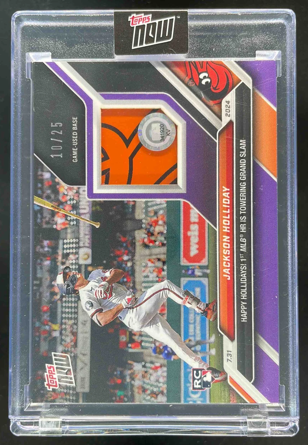 2024 Topps Now Purple #498DD Jackson Holliday RC /25