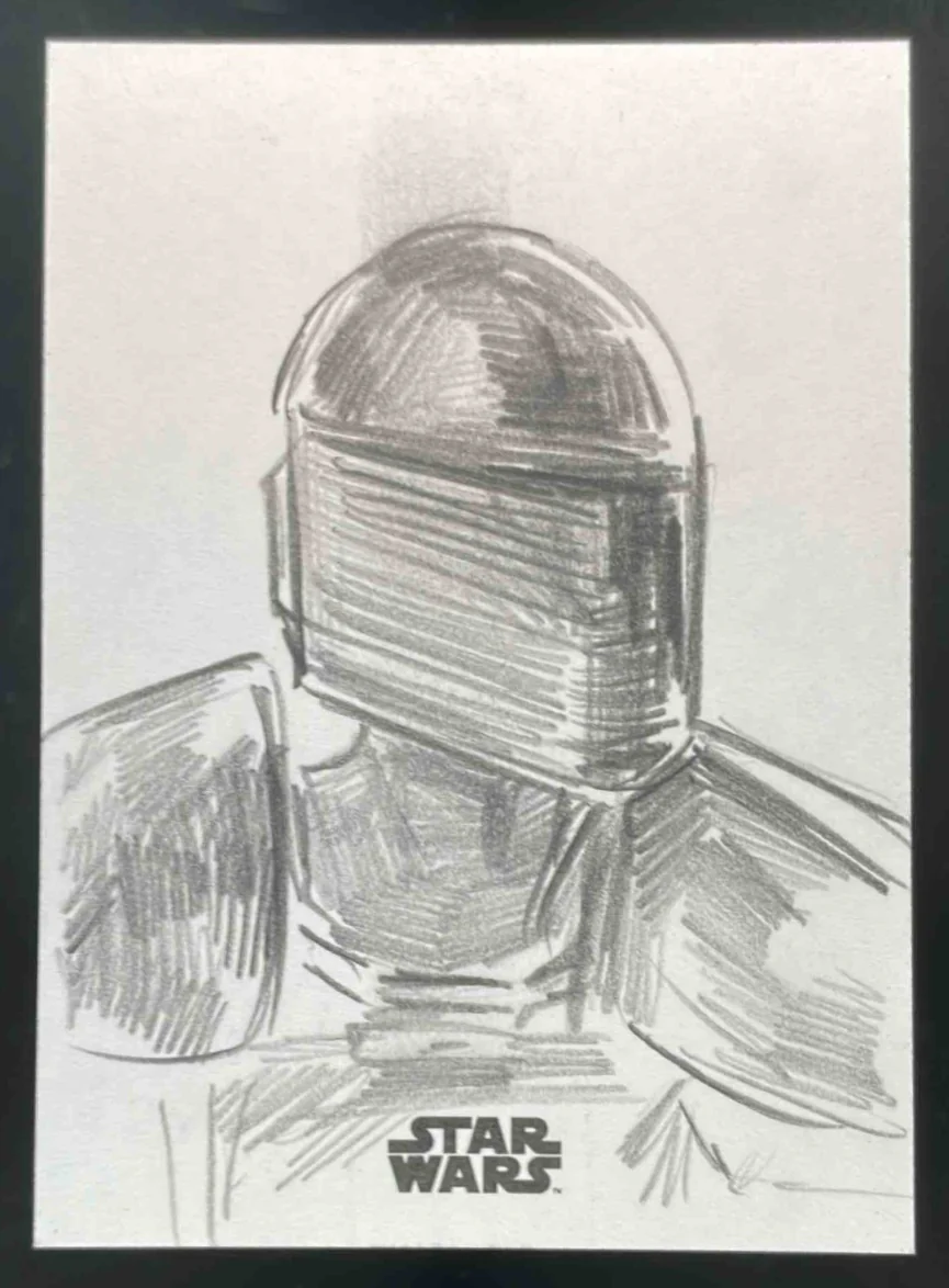 Star Wars The Force With You Sketch Card Artist Autograph Bask K Auto 1/1