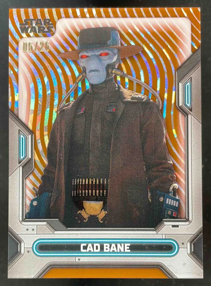 2023 Topps Star Wars High-Tek Pattern 1 Orange Diffractors #39 Cad Bane /25